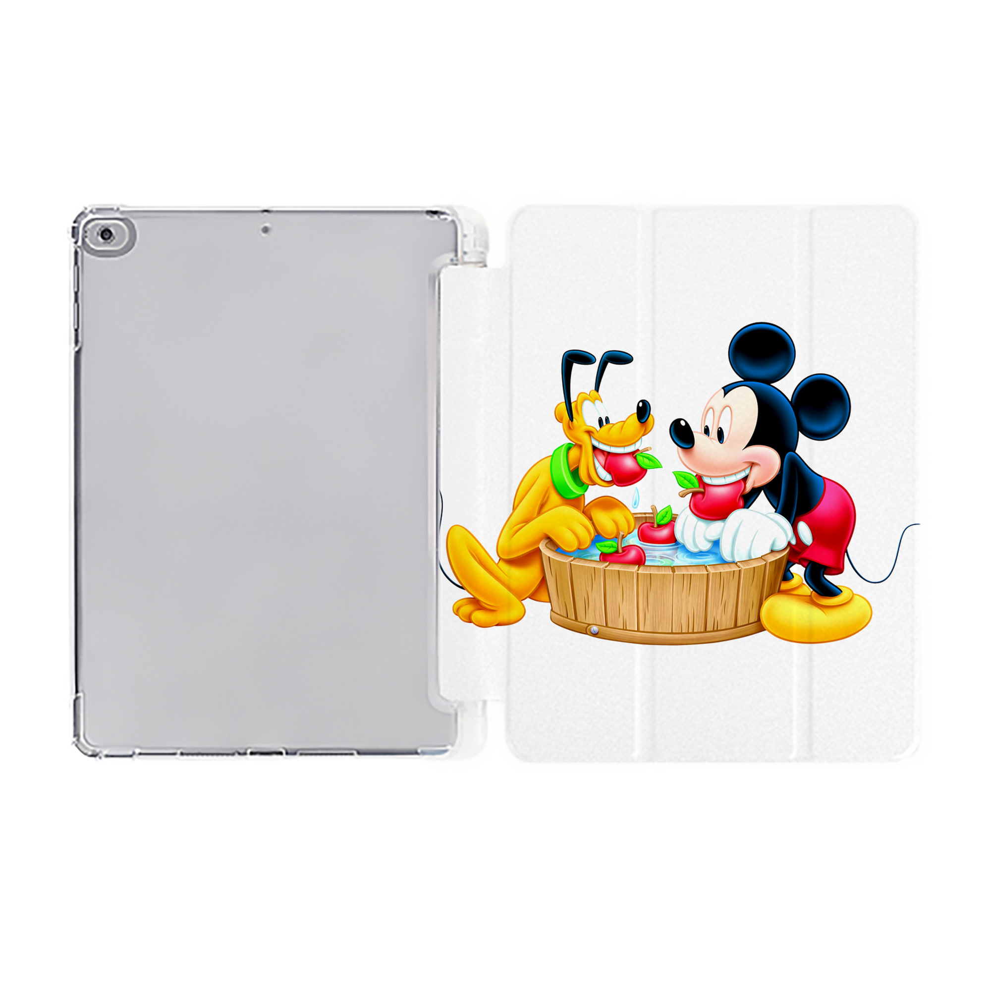 （画像用） ミッキーマウス Mickey Mouse IPad ケース ペン収納付き 三つ折りスタンド PUレザー×シリコン 対応機種9.5/10.5/10.9インチ